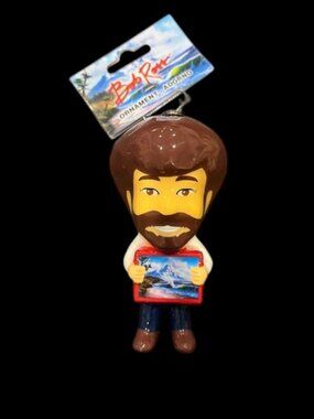 Bob Ross‎ Ornament Bob Ross Holding Painting Christmas Tree Decoration